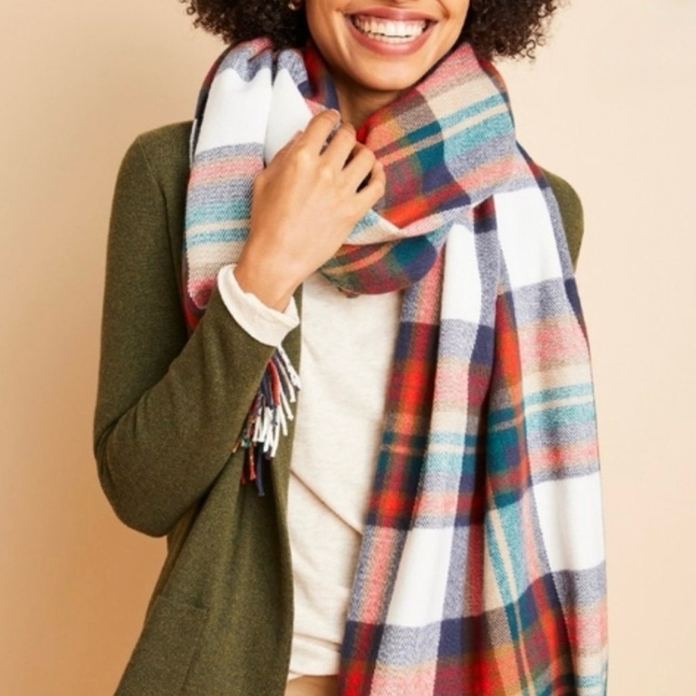 J. Crew Large Plaid Juniper Blanket Scarf